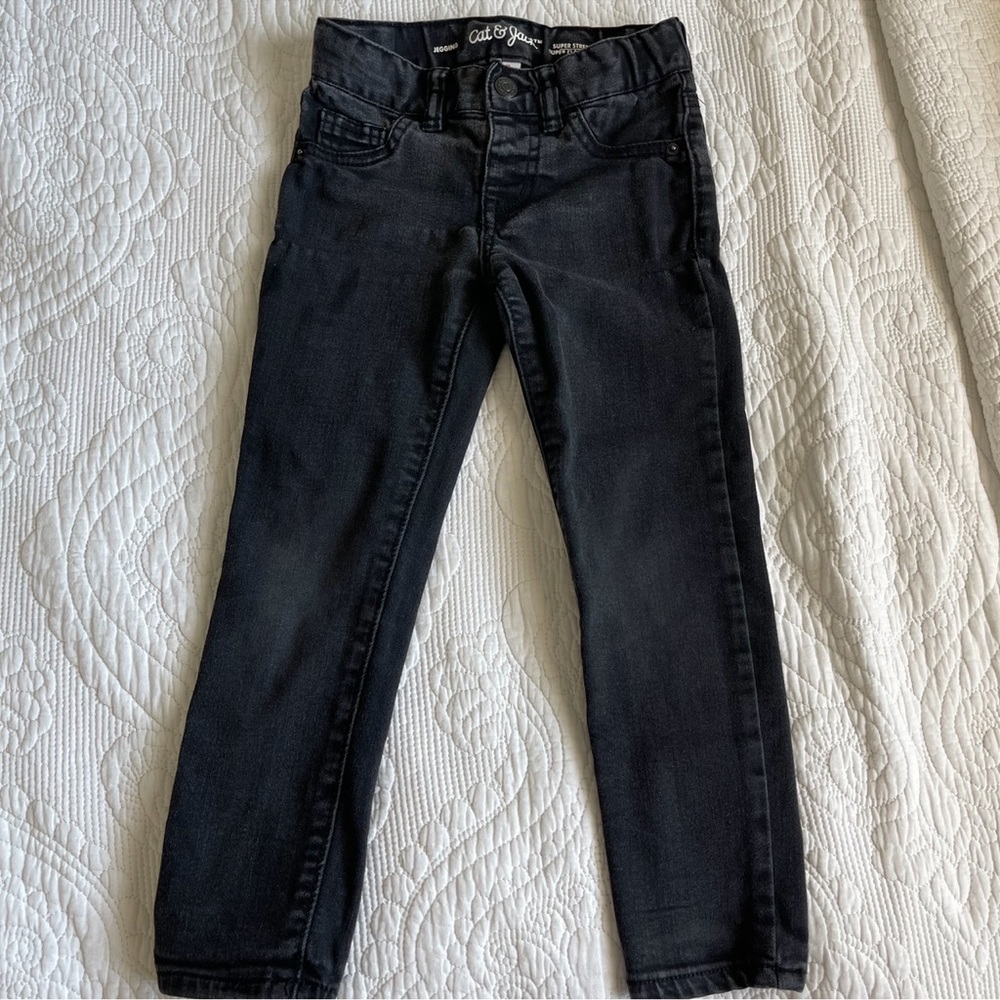 🛍3/$12🛍 Cat & Jack Toddler Girl Black Jegging Super Stretch in size 4T